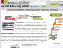 Tablet Screenshot of classyessaywriter.com